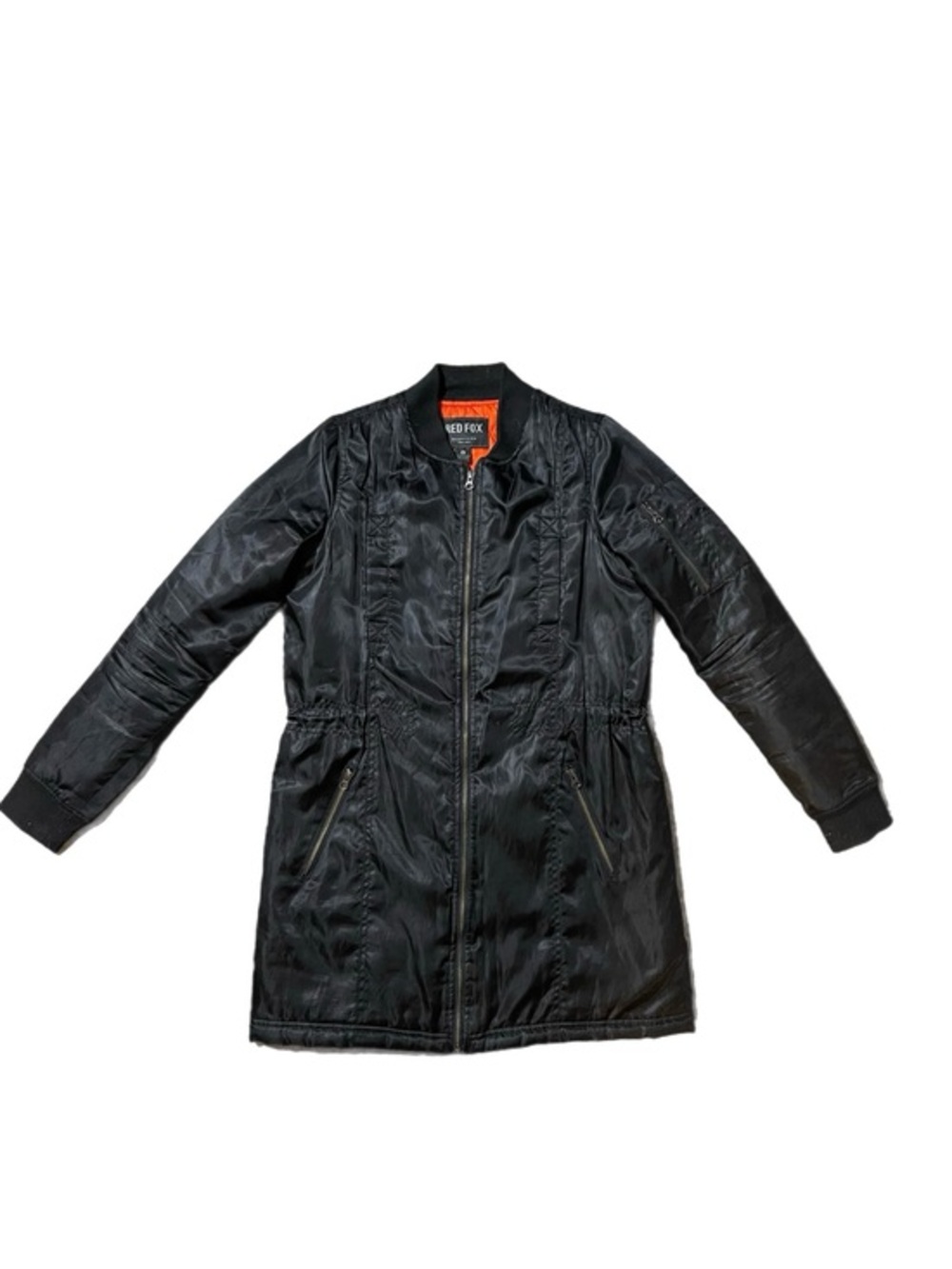 Red Fox Black Flight Trench Bomber Jacket